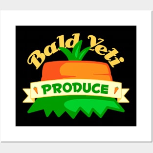 Bald Yeti Produce - Back Print Posters and Art